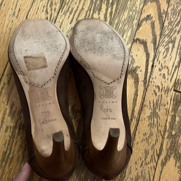 Vintage Celine tassel heels - chocolate brown suede - Picture 4 of 16